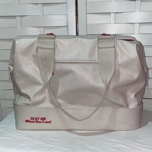 BEIS Overnight Lonely Ghost Text Me When You Land Weekender Travel Bag Rare